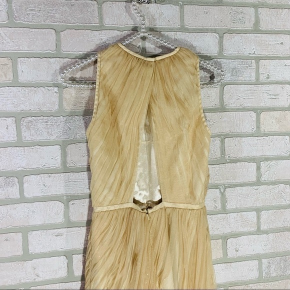 Jill Stuart Gold Tulle Riched Mini Cocktail Dress Size 0 - Picture 9 of 9